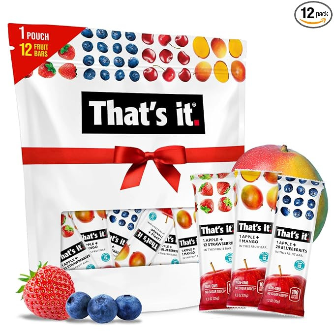 That's it. Variety Pack 100% Natural Real Fruit Bar, Best High Fiber Vegan, Gluten Free Healthy S... | Amazon (US)