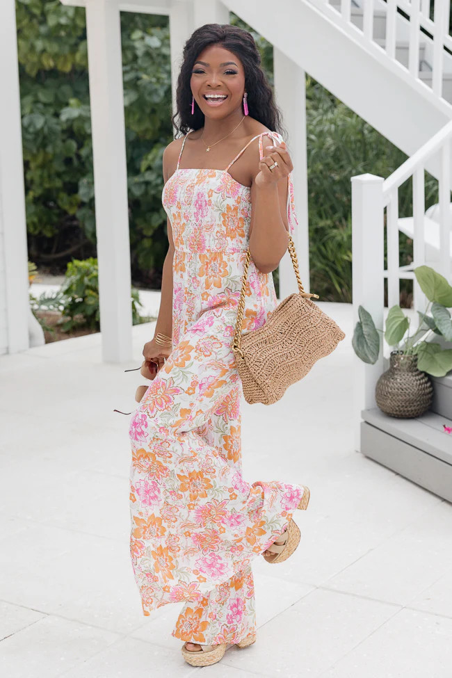 Aware Of This Multi Floral Flare Leg Jumpsuit | Pink Lily