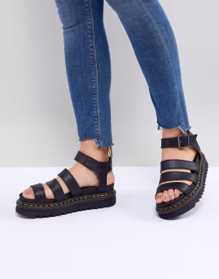 Dr Martens Vegan Blaire chunky sandals in black | ASOS (Global)