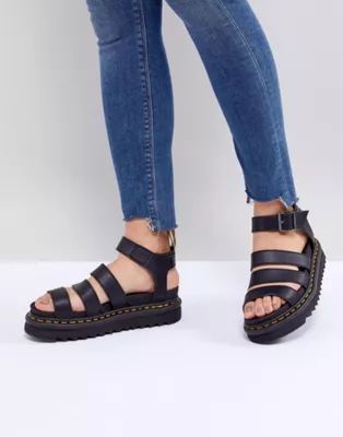 Dr Martens Vegan Blaire chunky sandals in black | ASOS (Global)