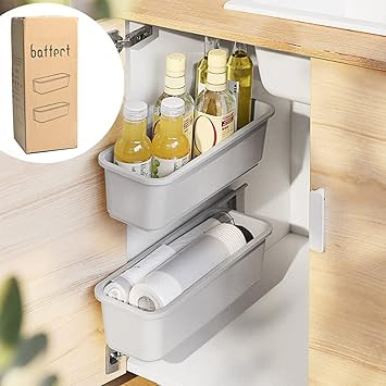 Baffect 2 pcs Sliding Basket Cabinet Organizer for Kitchen Bathroom, Pull Out Drawers Under Sink ... | Amazon (UK)