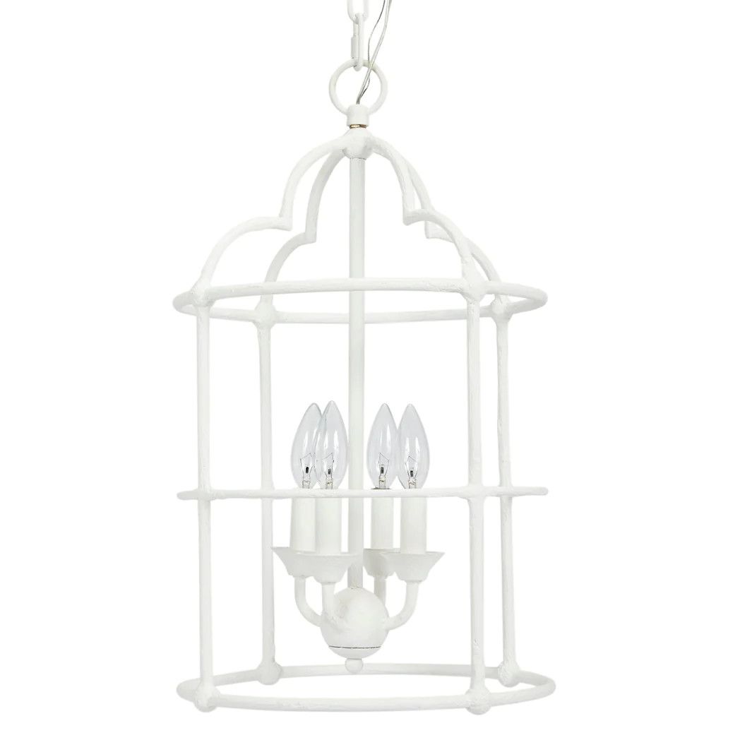 White Gesso Mercer Cage Pendant | Mintwood Home