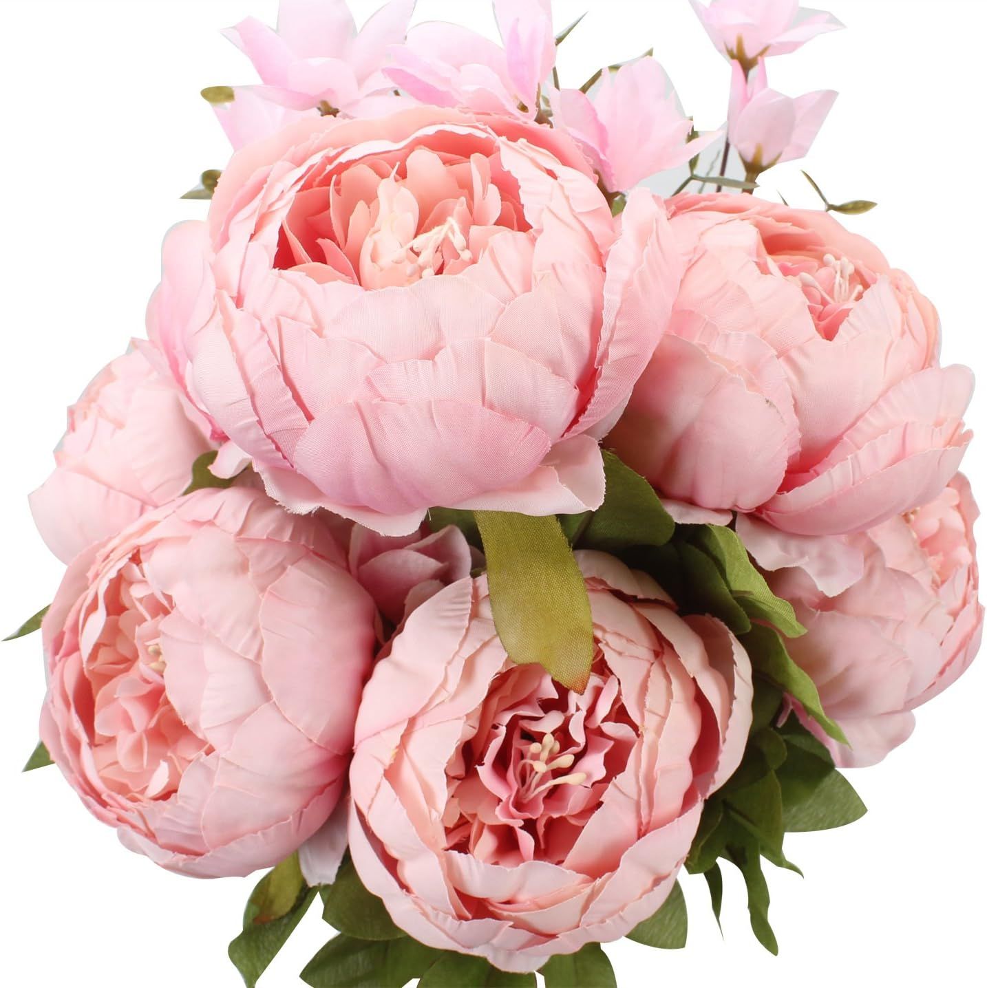 Duovlo Springs Flowers Artificial Silk Peony Bouquets Wedding Home Decoration,Pack of 1 (Spring Ligh | Amazon (US)