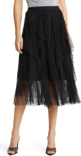 NIKKI LUND Wendy Beaded Tulle Skirt | Nordstrom | Nordstrom