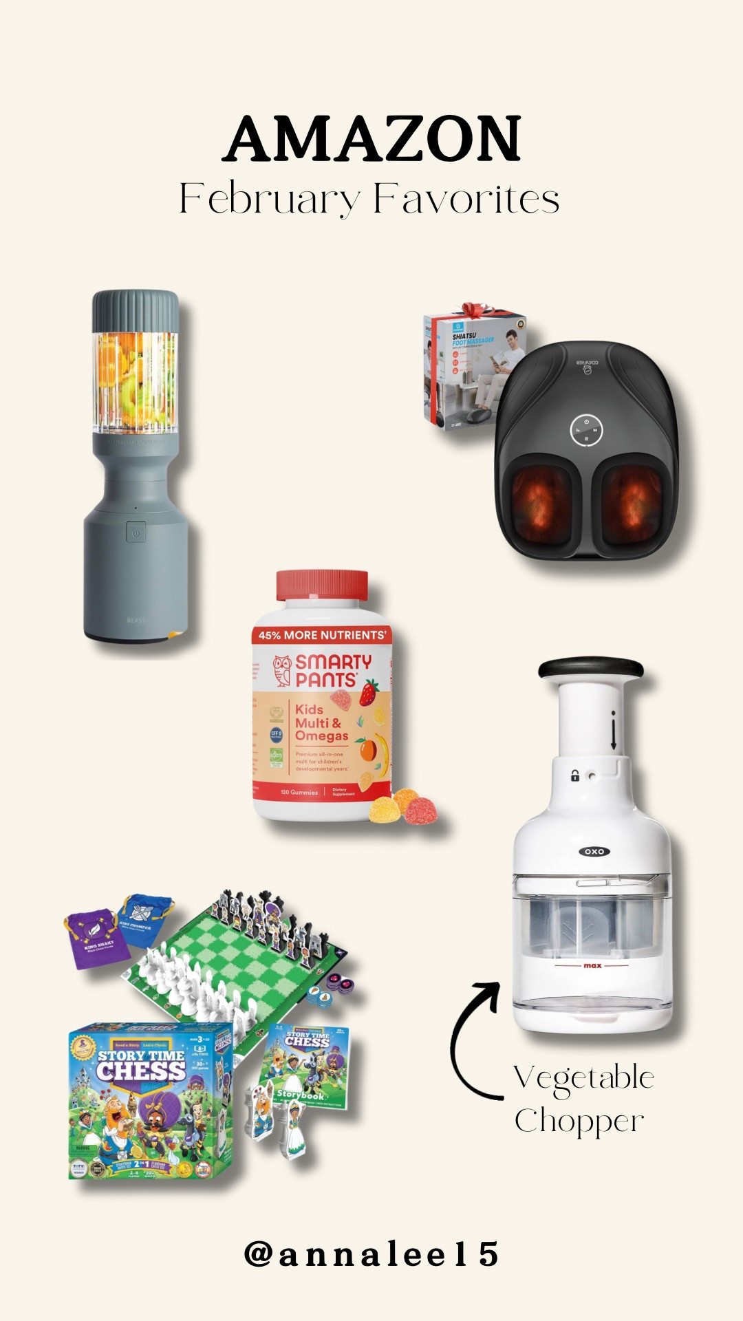 February favorites, best sellers, amazon finds, kids vitamin, kitchen, blender, family game, vegetable chopper, foot massager 

#LTKHome #LTKFamily #LTKKids