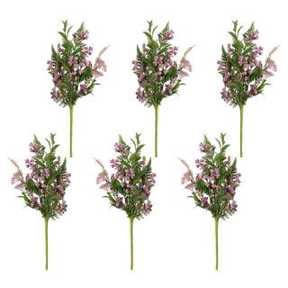SULLIVANS 17 .5 in. Artificial Leafy Blush Berry Pick Set of 6 LFBPXKIT - The Home Depot | The Home Depot
