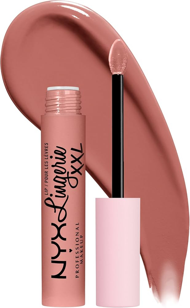 NYX PROFESSIONAL MAKEUP Lip Lingerie XXL Matte Liquid Lipstick - Undress'd (Pink Nude) | Amazon (US)