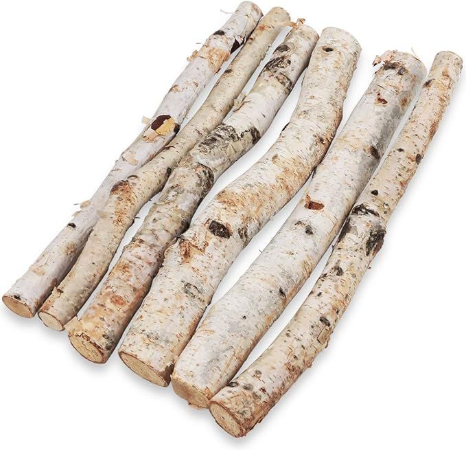 Uplama 6Pack Small Birch Logs for Fireplace Unfinished Wood Crafts DIY Home Decorative Burning,Fi... | Amazon (US)