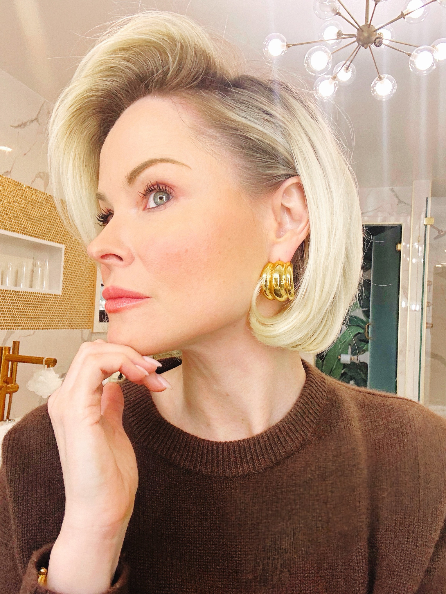A new do and earrings 

#LTKFindsUnder100 #LTKFindsUnder50