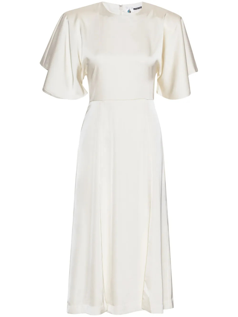 ROTATE BIRGER CHRISTENSEN Satin Midi Slit Dress - Farfetch | Farfetch Global