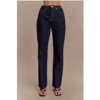 Janine High Waisted Straight Leg Jeans - Washed Indigo Blue I MESHKI I Size 11 | MESHKI US