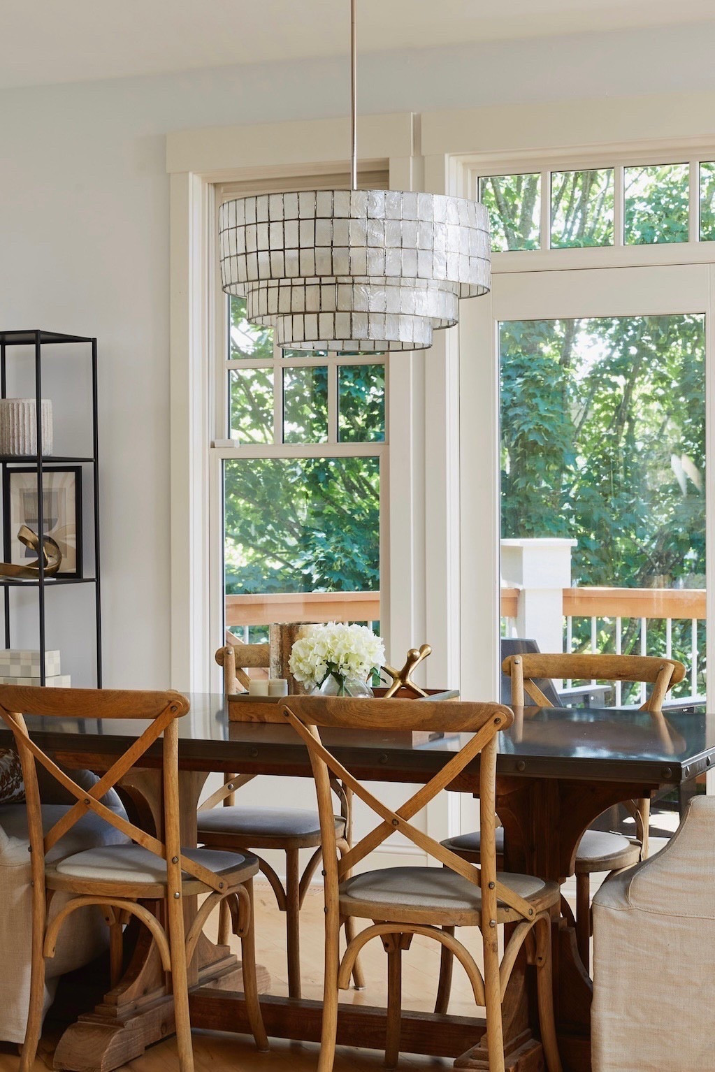 Things I love in my dining room: my French bistro inspired chairs. My two-tiered chandelier made from natural capiz shells. And my dining table with a zinc top because it’s so easy to clean! Mine is sold out but I found two other look alike options. 🤍

#LTKHome #LTKFindsUnder100