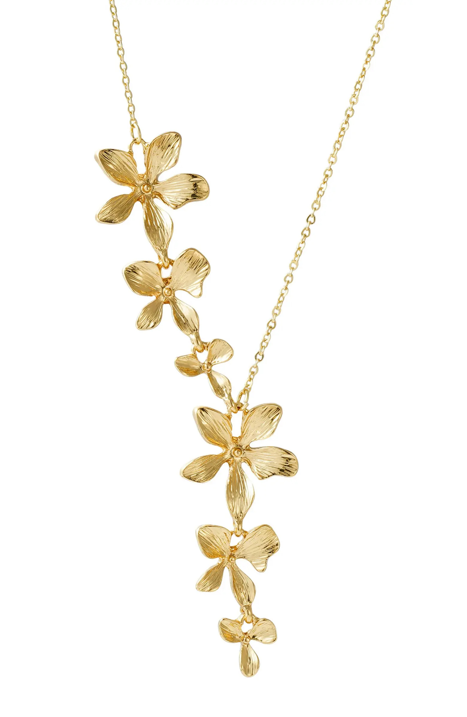 Textured Petals Y-Necklace | Nordstrom Rack