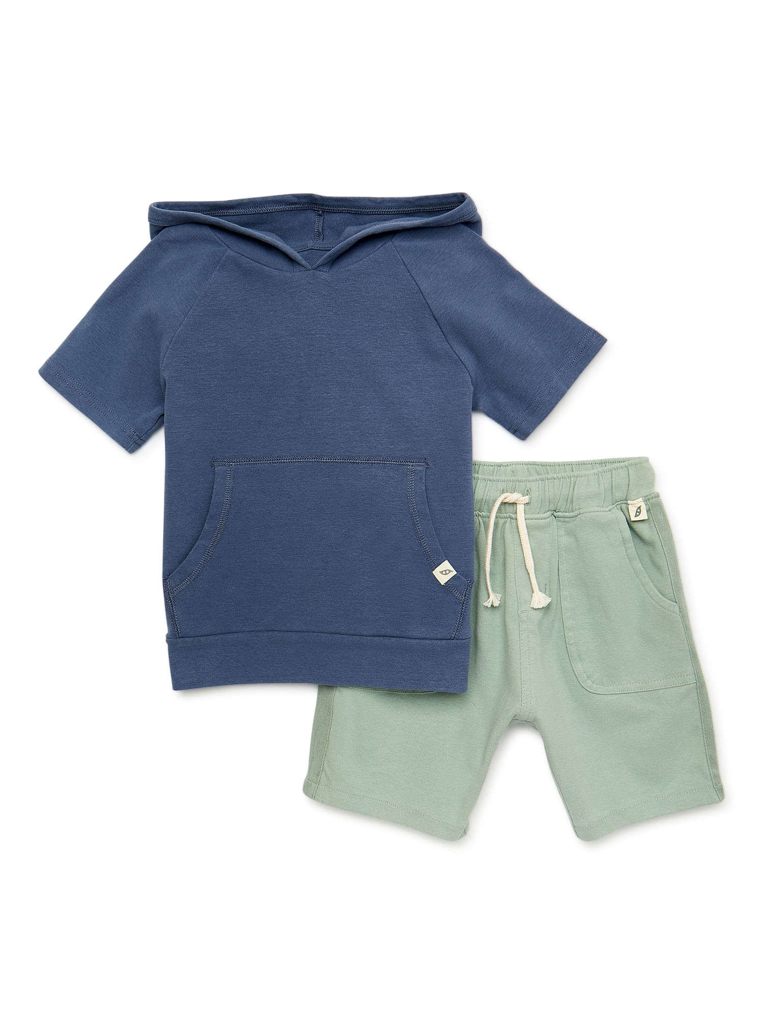 easy-peasy Toddler Boy Short Sleeve Hoodie and Shorts Outfit Set, 2-Piece, Sizes 12M-5T | Walmart (US)