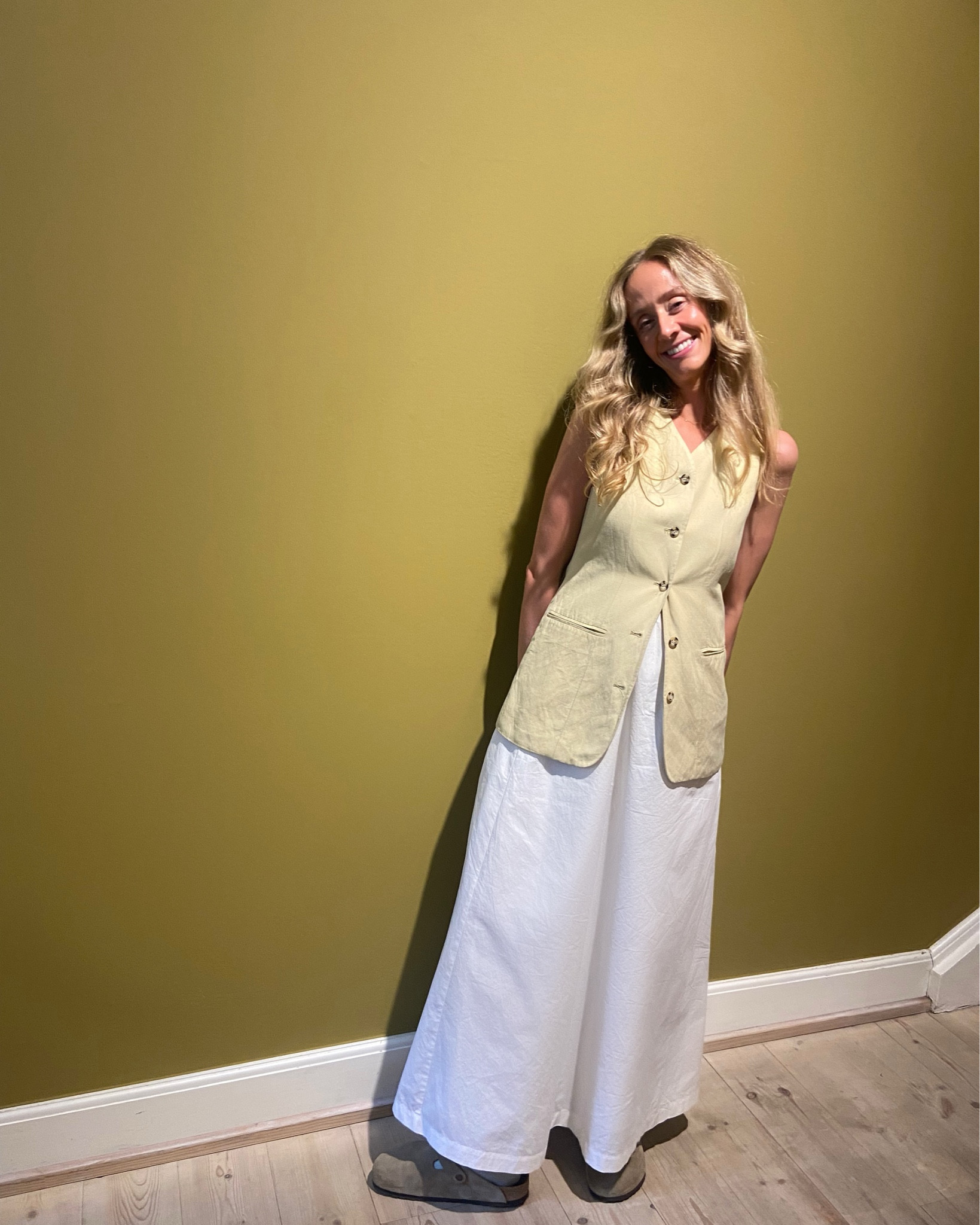 Tonal outfit!! 

Tonal, waistcoat, white maxi skirt, berkinstocks 

#LTKSeasonal #LTKeurope #LTKstyletip