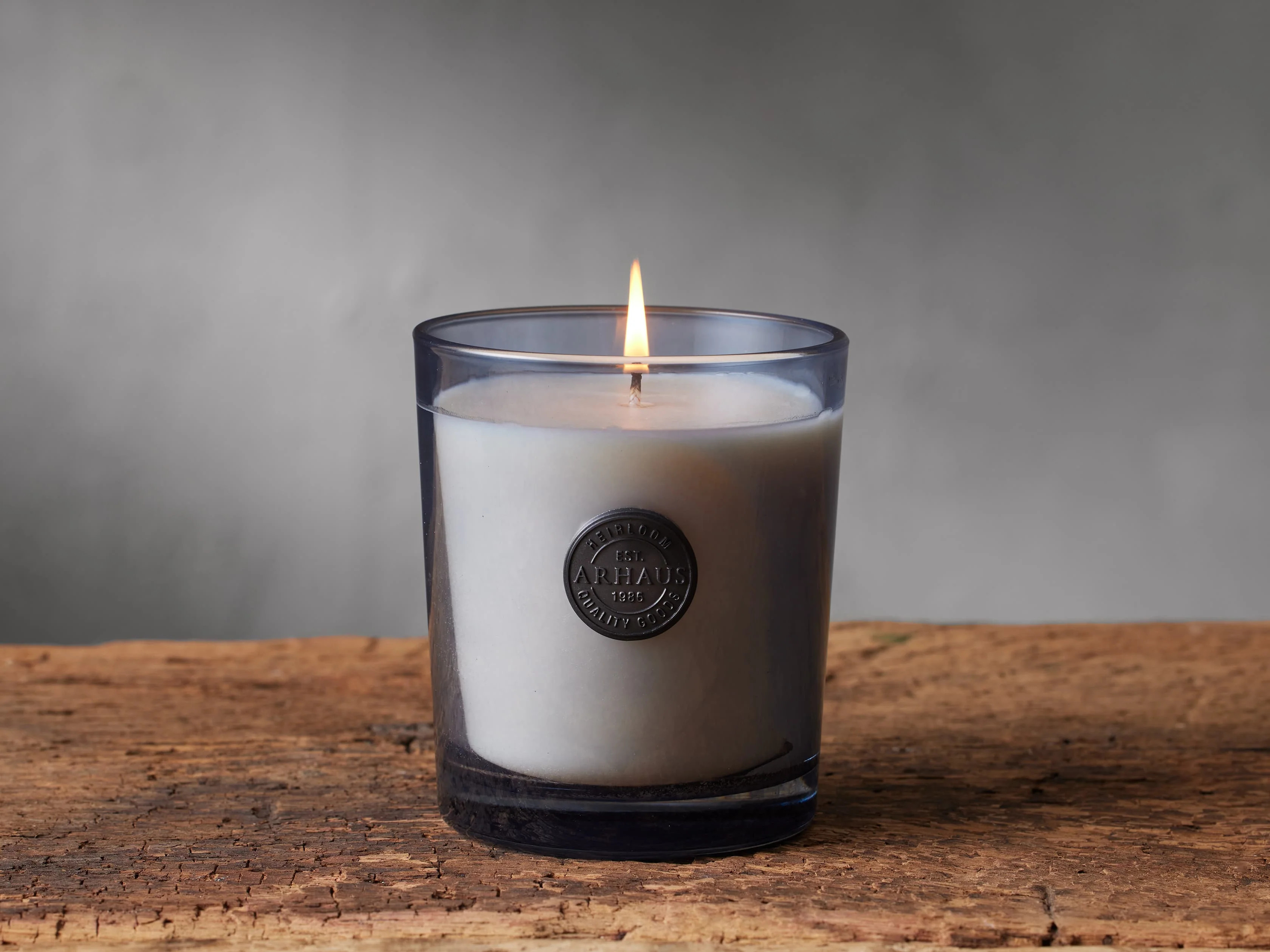 Signature Candle in Suede Wood and Vetiver | Arhaus
