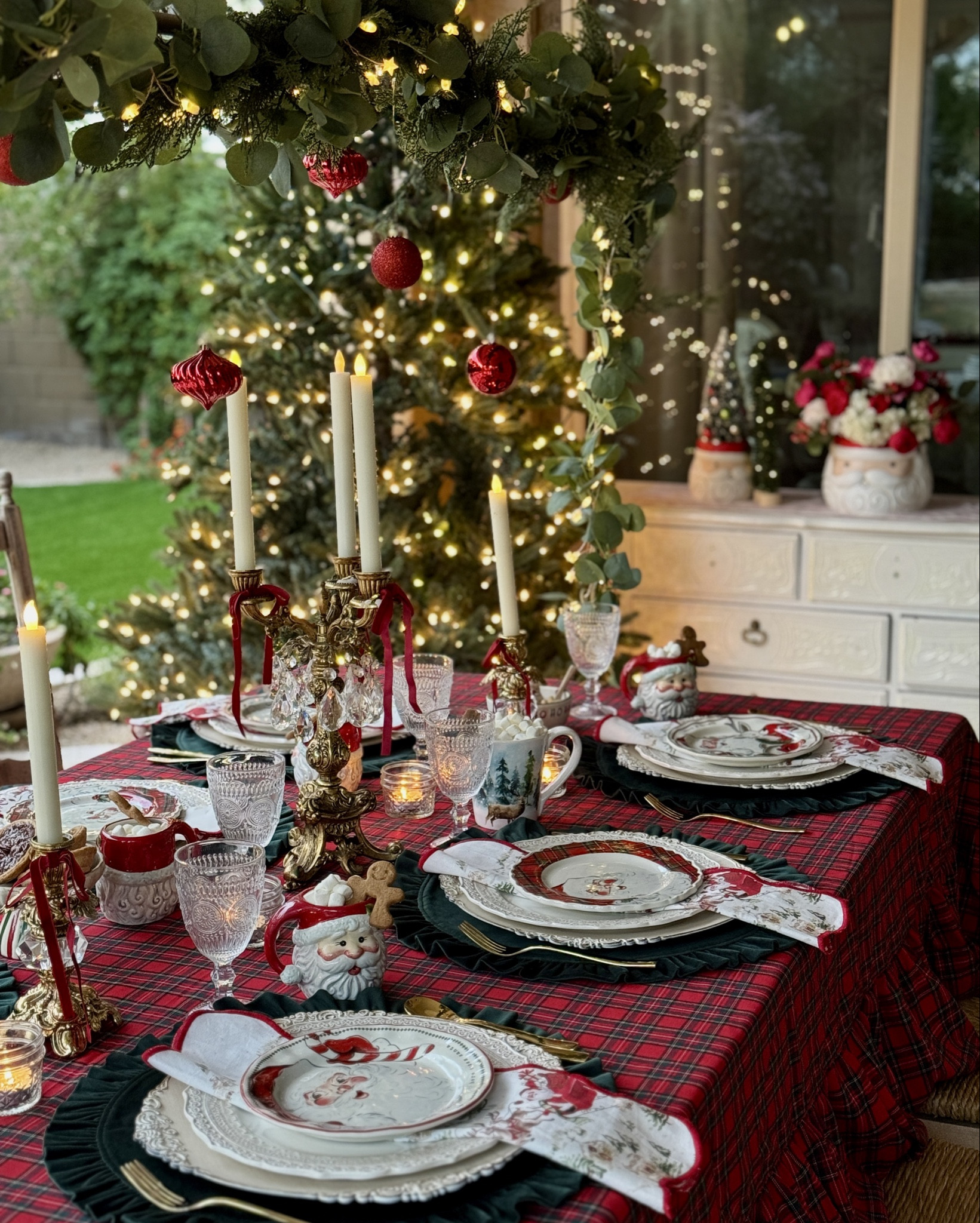 Christmas Alfresco Table ❤️🎄

I used several  Mud Pie items on this table. Use Discount Code JOY15 on any Mud Pie items. @mudpiegift

Table rod, tabletop decor, tartan plaid ruffled tablecloth, Christmas table, Santa plates, Santa serving pieces, Christmas tablecloth 

#LTKHoliday #LTKSeasonal #LTKHome