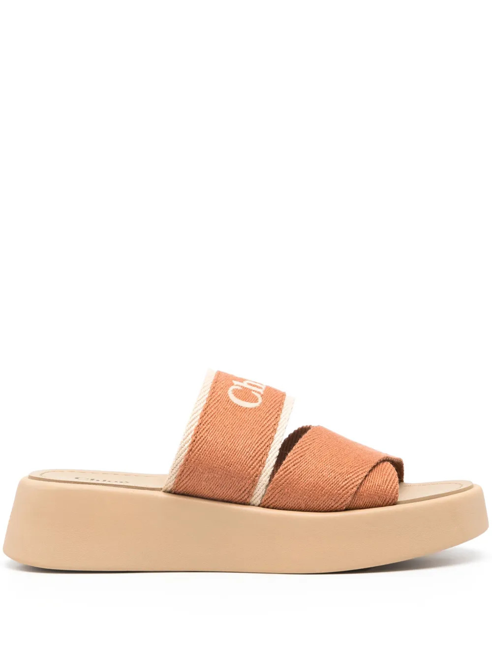 Chloé Mila logo-embroidered Slides - Farfetch | Farfetch Global