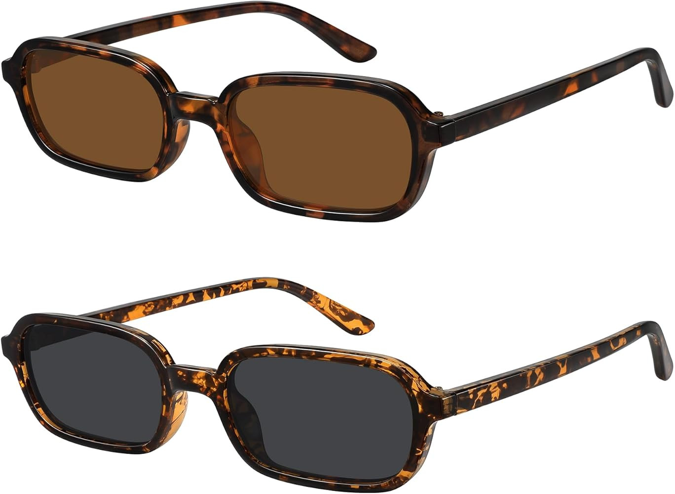 WOWSUN Retro Rectangle Sunglasses Womens Small Trendy 90s Sun Glasses Sunnies UV400 Protection | Amazon (US)