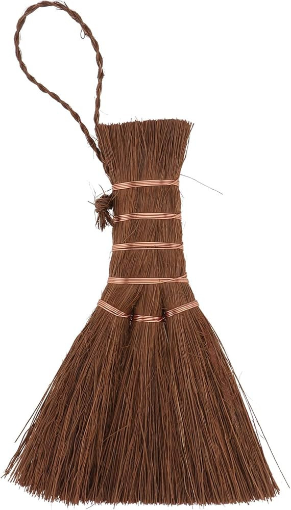 YARDWE Car Accessories Mini Palm Broom Natural Whisk Sweeping Hand Handle Broom Small Tea Ceremon... | Amazon (US)
