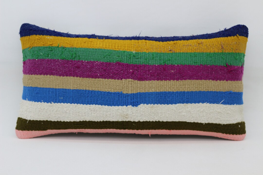 Kilim Pillow Cases, Throw Pillow Cover, 12x24 Seat Cushion, Geometric Pillow Case, Garden Pillow ... | Etsy (US)