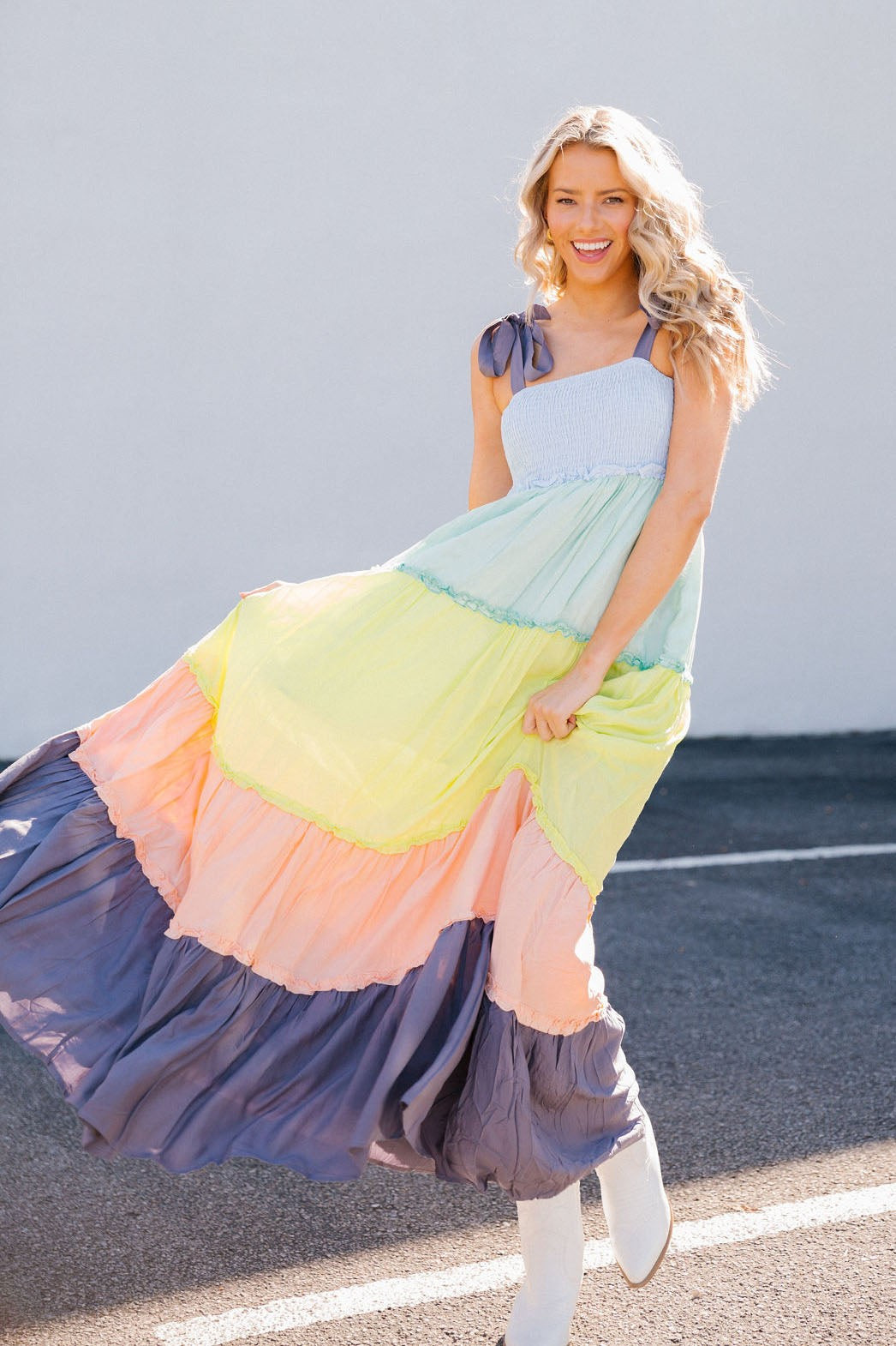 SUNSET RUFFLE MAXI | Judith March