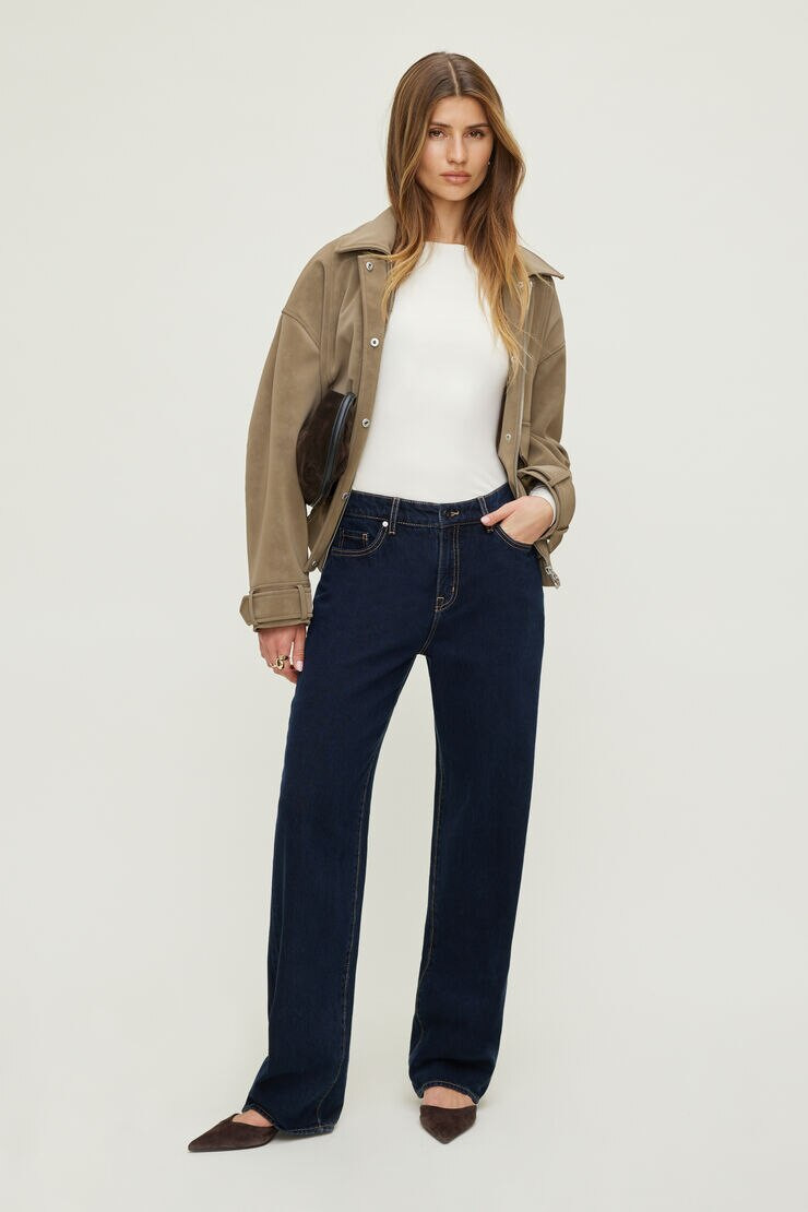 Mika Mid Rise Relaxed Straight Leg Jeans | Dynamite Clothing