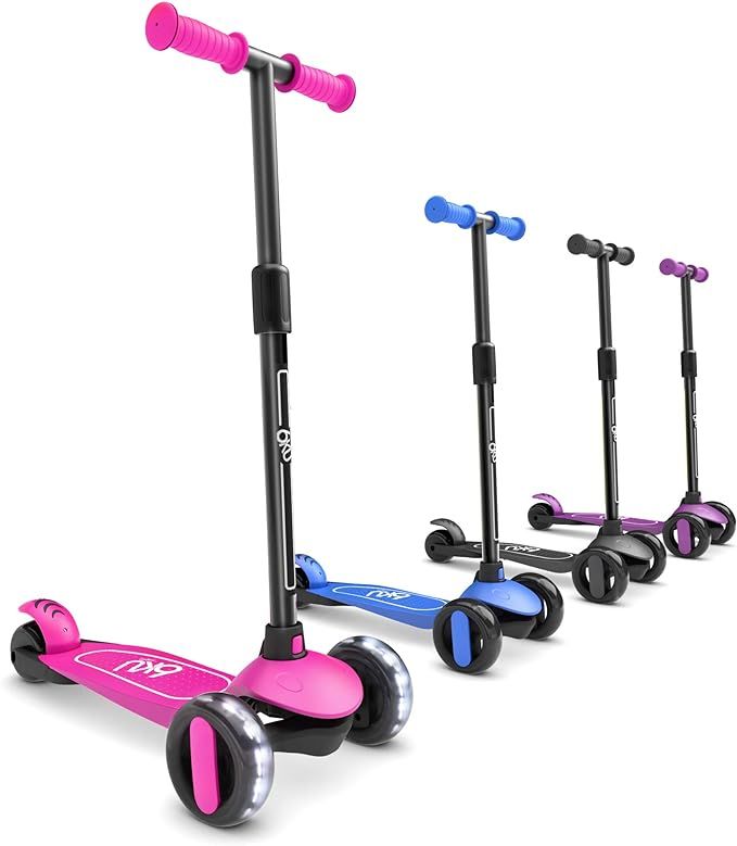 6KU Scooter for Kids Ages 3-5 with Flash Wheels, Kids Scooter 4 Adjustable Height, Toddler Scoote... | Amazon (US)