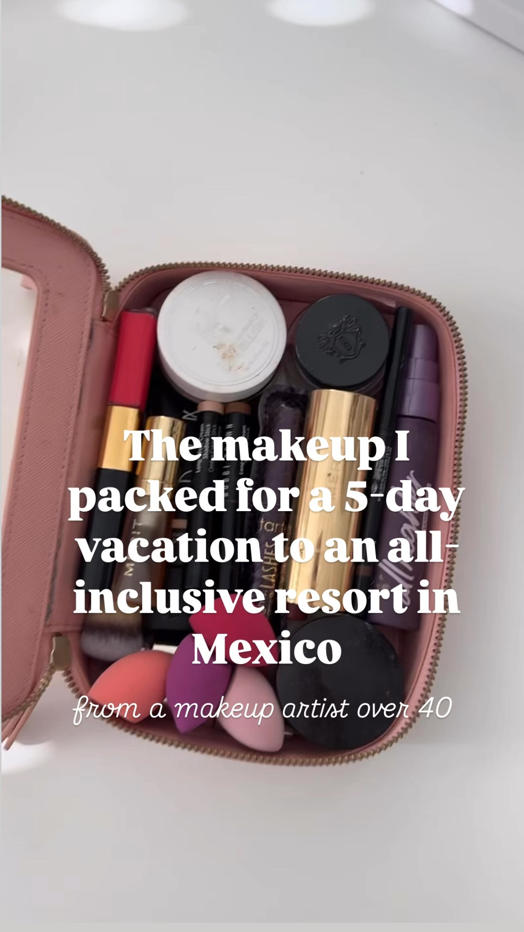 What makeup I packed  for my 5 day vacation to an all inclusive resort in Mexico as a makeup artist over 40.


#LTKStyleTip #LTKOver40 #LTKBeauty