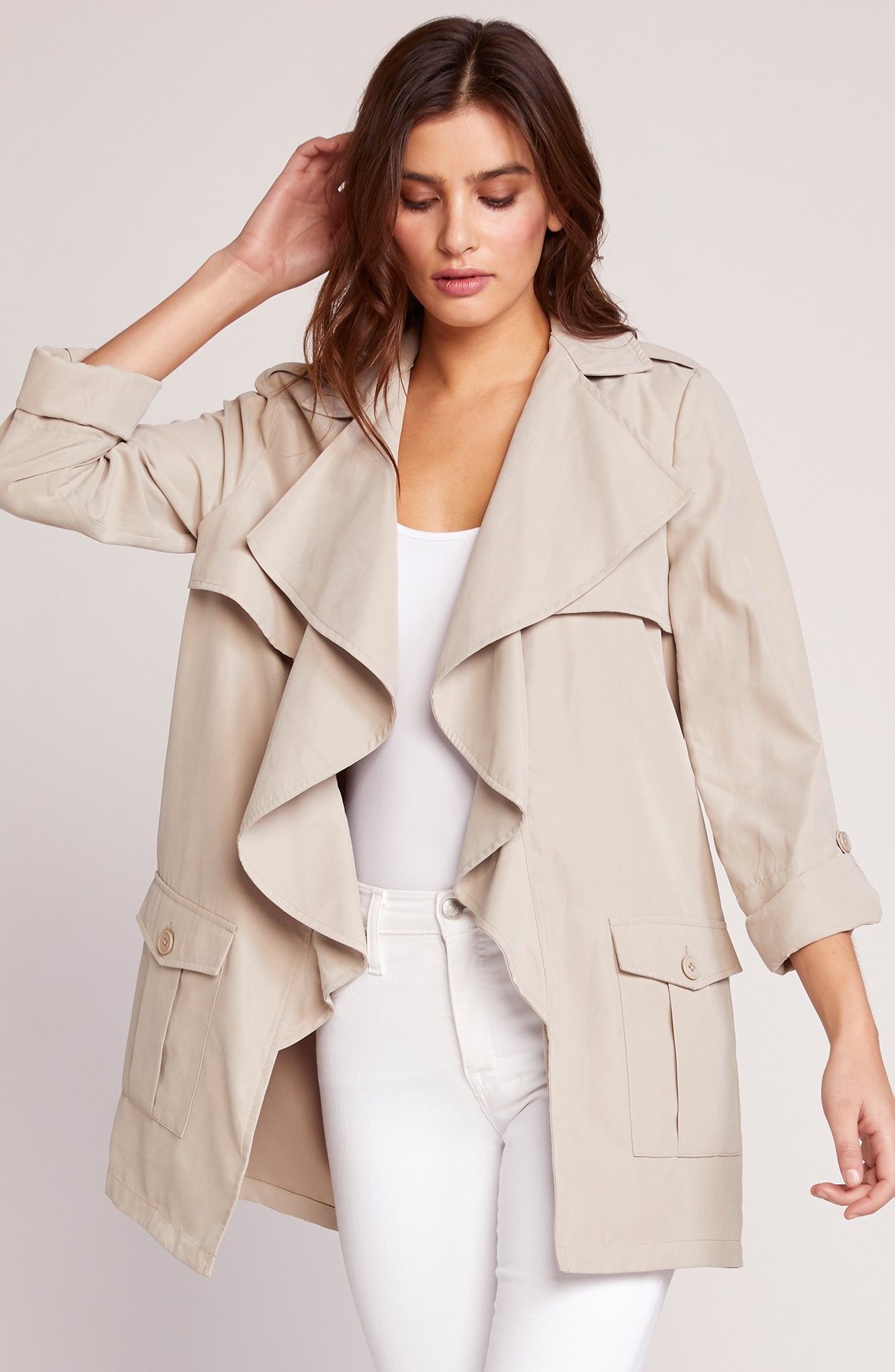 https://bbdakota.com/products/private-eyes-trench-medium-khaki | BB DAKOTA