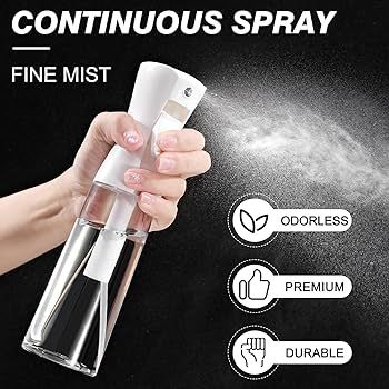 Continuous Spray Bottle for Hair (10.1oz/300ml) 2 Pack Home Essentials Spray Bottles For Cleaning... | Amazon (US)