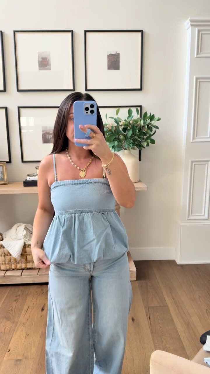 This bubble tube top!! It's denim and so cute for spring!! 

summer outfit, summer style, spring outfit, spring style, denim, jeans, spring sale  

 #LTKSpringSale #LTKFindsUnder50 #LTKStyleTip