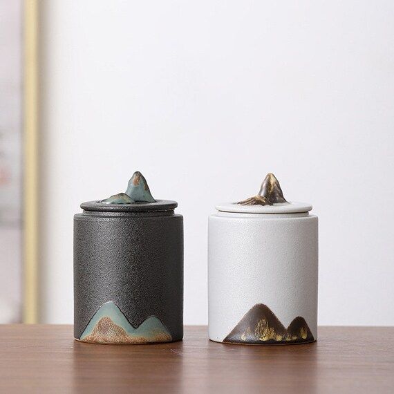 TANGPIN Tea-ceramic Tea Canisters Mountain Porcelain Tea Jars | Etsy | Etsy (US)