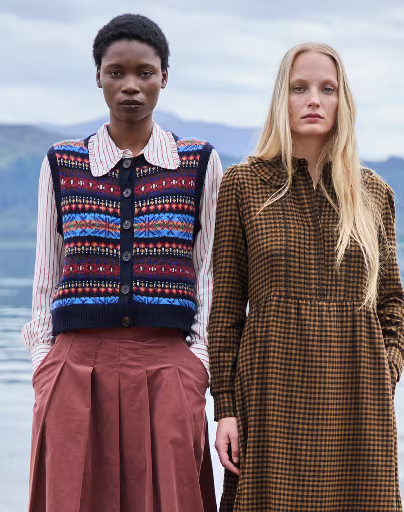 Merino Lambswool Fair Isle Waistcoat | Brora