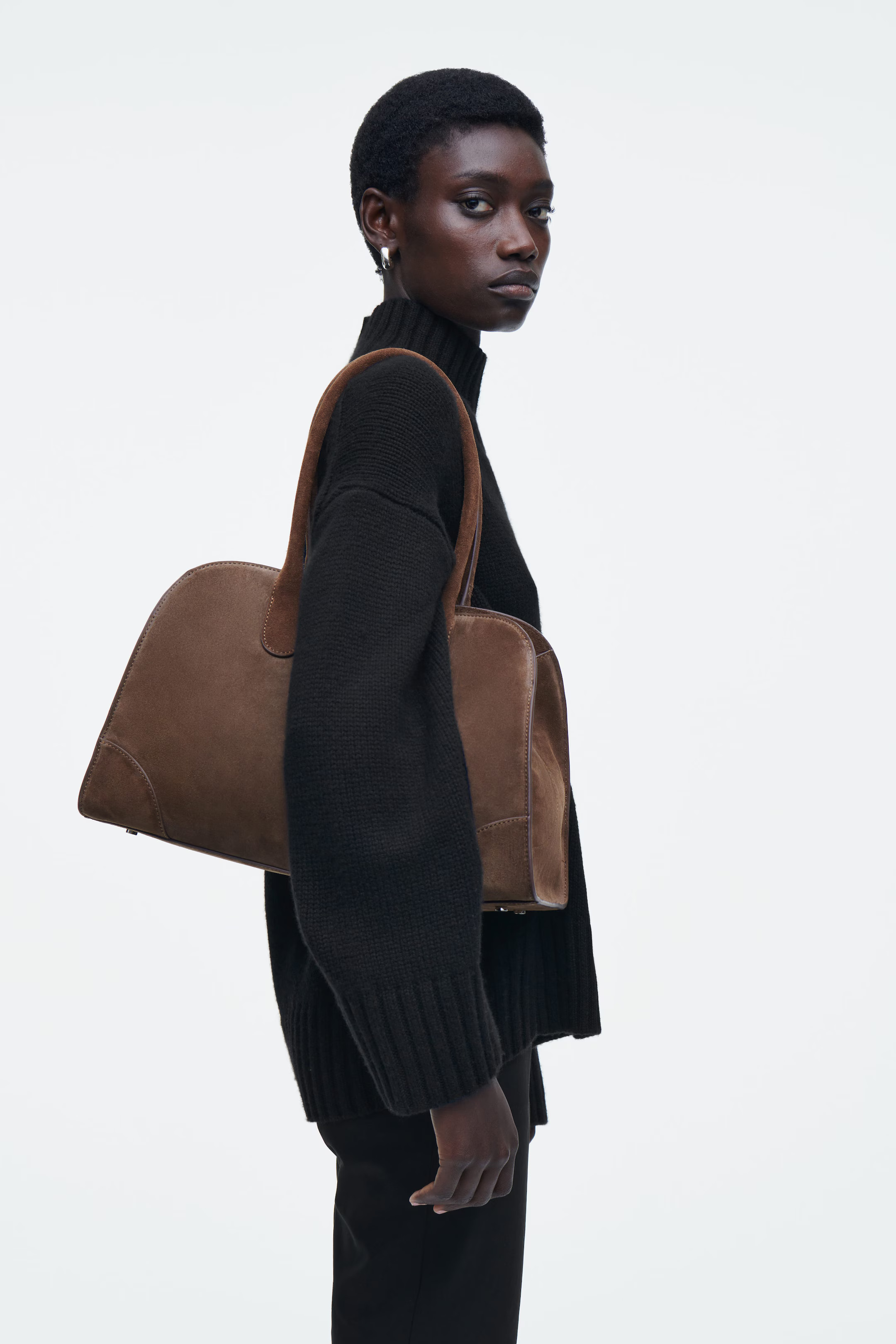 SMALL STUDIO BOWLING BAG - LEATHER - BROWN | COS | COS UK