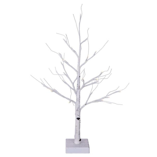 Vickerman X221020 2 ft. 24 Warm White LED Battery Operated Birch Twig Tree, White - Walmart.c... | Walmart (US)