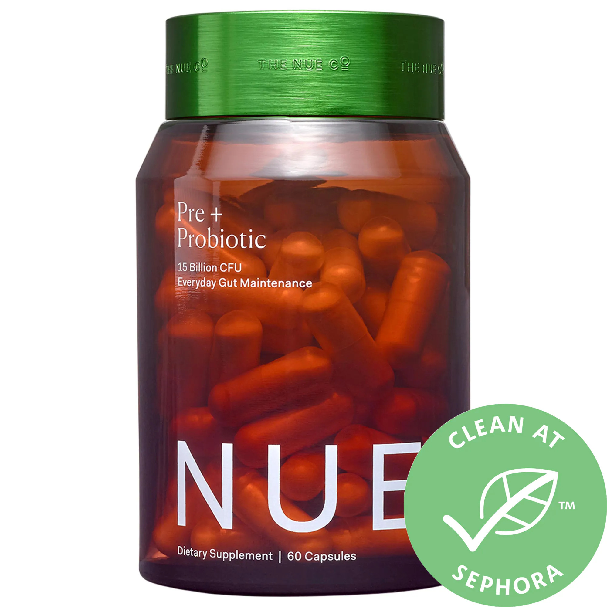 The Nue Co. Prebiotic + Probiotic Vegan Gut Microbiome Supplement 60 Capsules | Sephora (US)