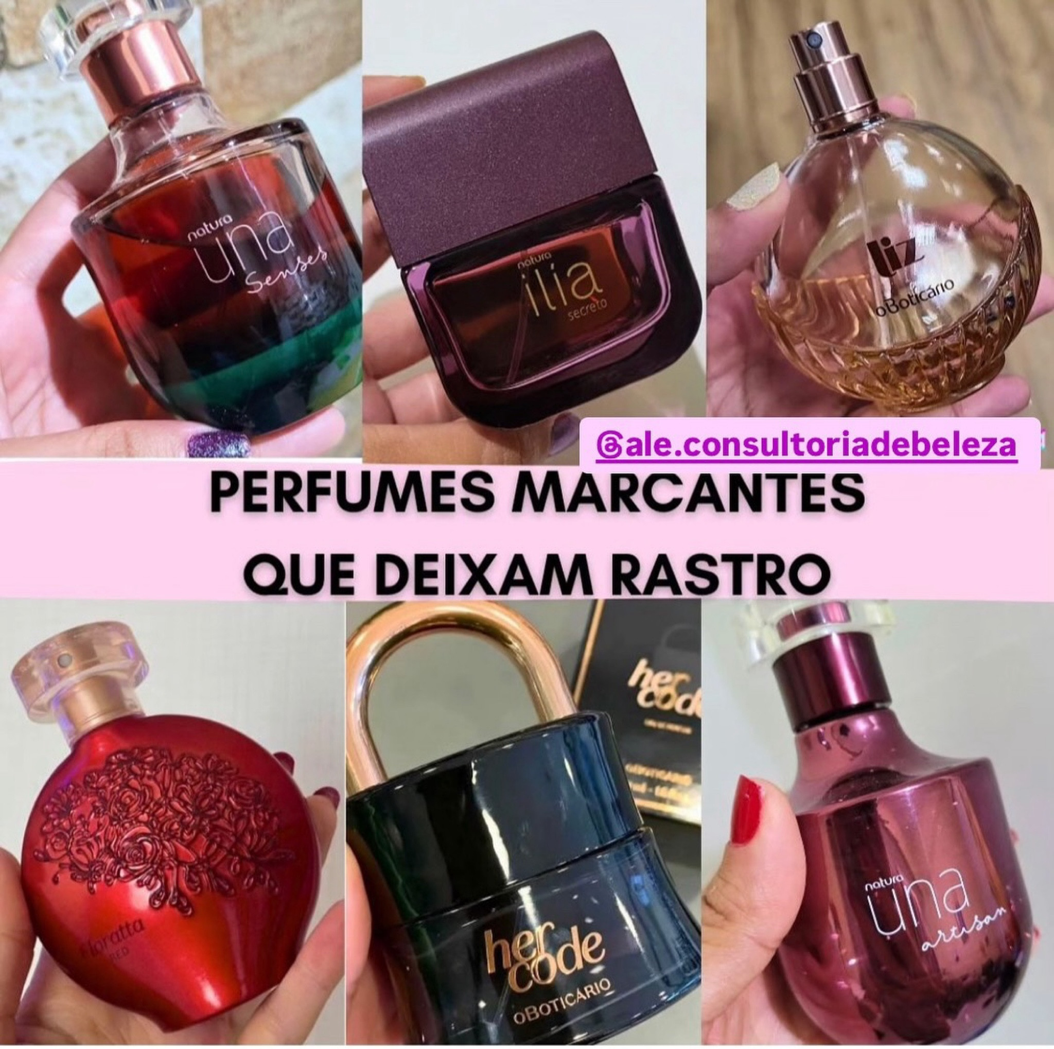 Somente para quem quer deixar seu rastro perfumado por onde passar:
UNA SENSES
ILIA SECRETO
LIZ
FLORATTA RED
HER CODE
UNA ARTISAN

Qual seu favorito?
Me conta⤵️

Aplique: CUPOMEXCLUSIVO e tenha desconto máximo nas suas compras natura
Link na bio
Entrega em todo o Brasil

#iliasecreto #unasenses #hercode #florattared
#unaartisan #liz #oboticario #natura
#eudoraperfumes #perfume #perfumes #ltk