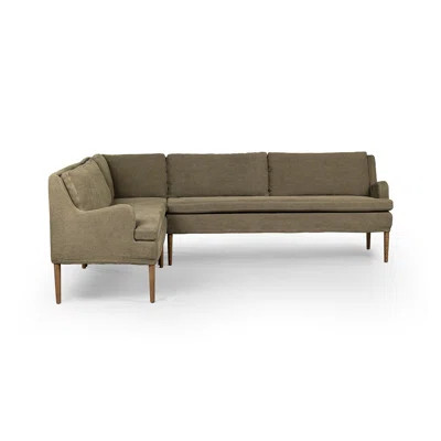 Aurelia Dining Banquette L Shape 106" -Left-Broadway Olive | Wayfair North America