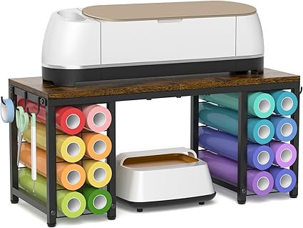 ikkle Craft Organizers and Storage Compatible with Cricut Machines Craft Table Storage with Vinyl... | Amazon (US)