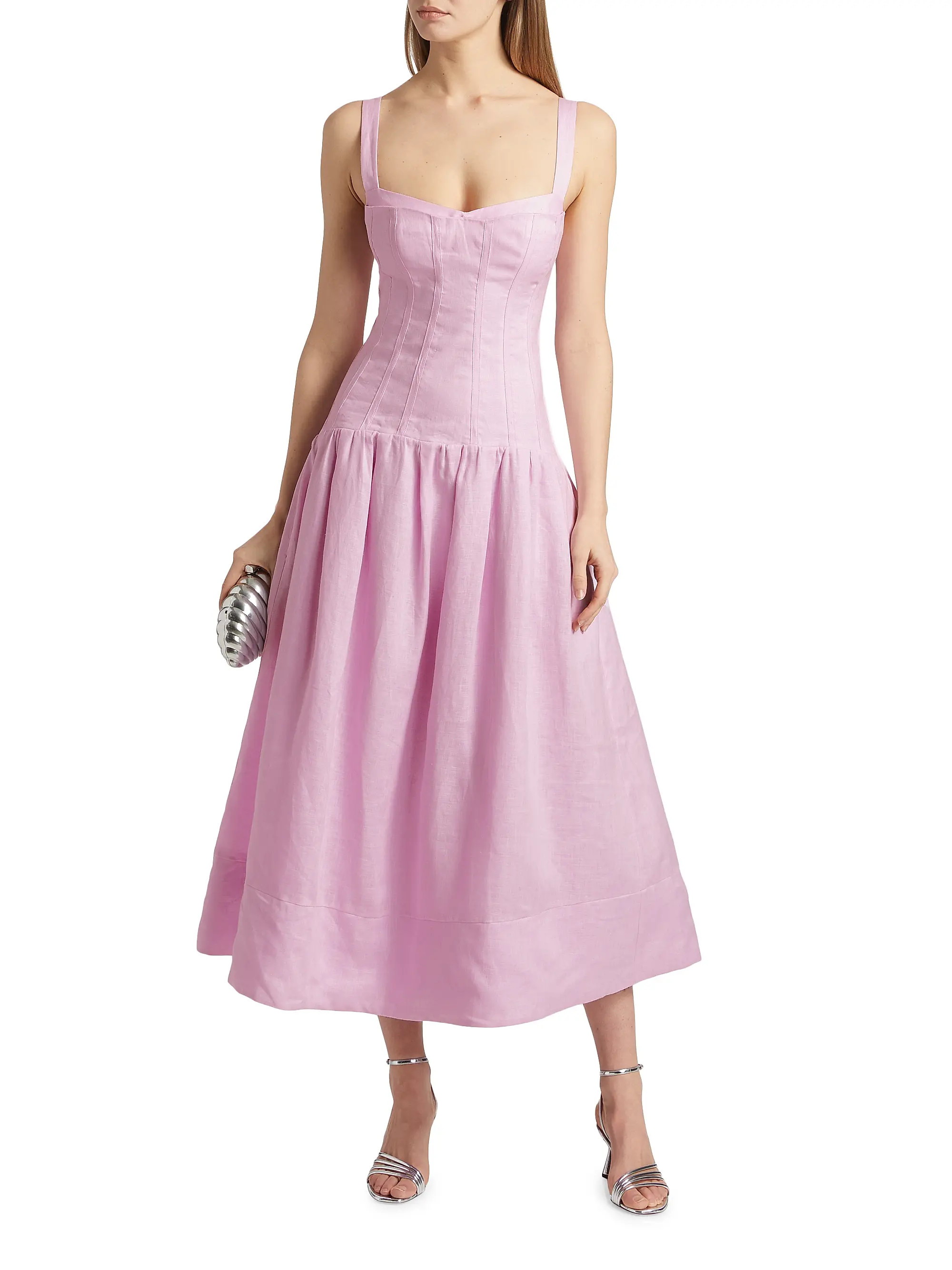 Makenna Corset Midi-Dress | Saks Fifth Avenue