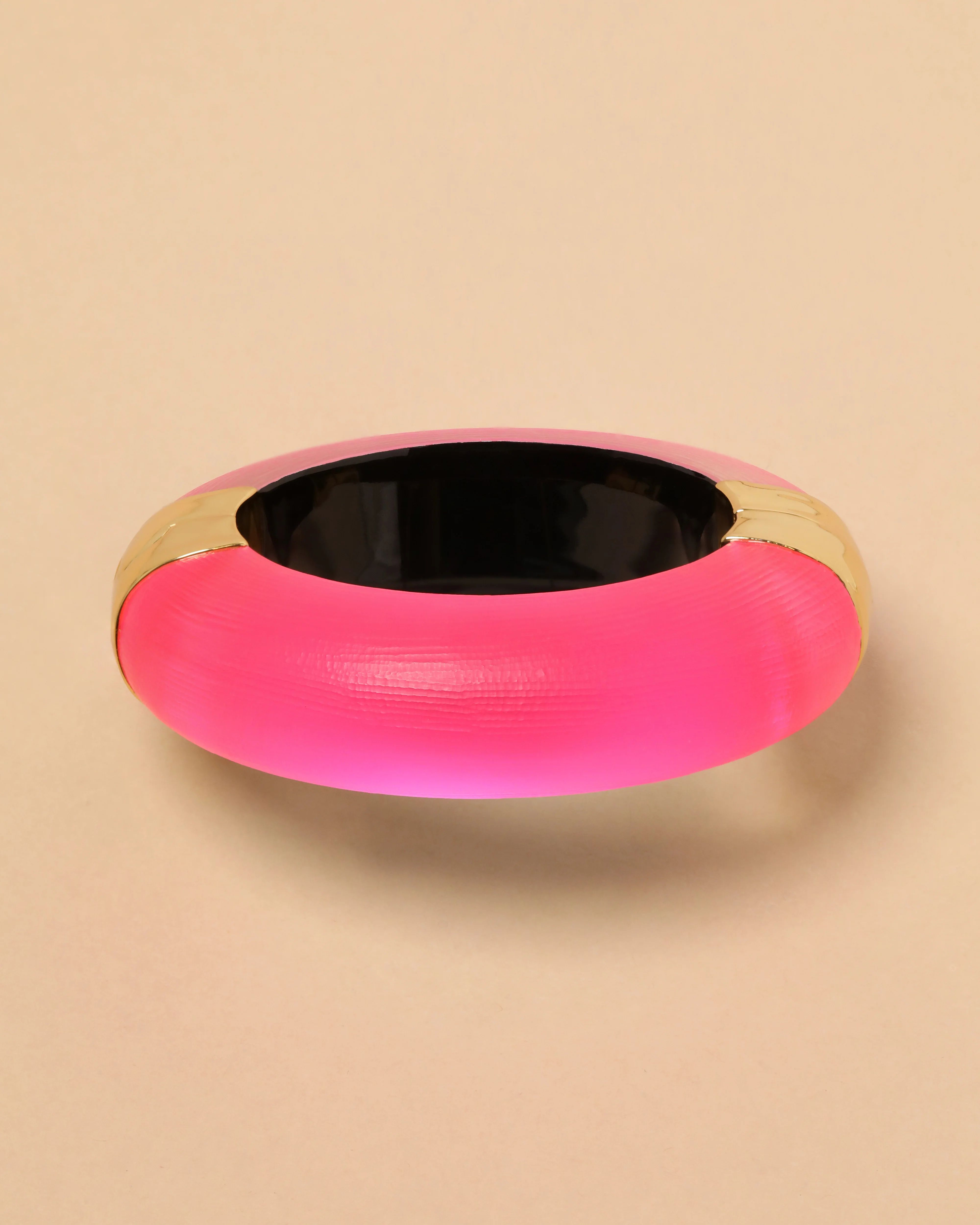 Neon Pink Large Molten Lucite Hinge Bracelet | ALEXIS BITTAR | Alexis Bittar