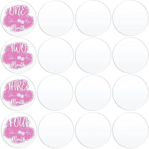 20 Pieces Clear Circle Acrylic Sheet 4 Inch Acrylic Plexiglass Disc Transparent Round Acrylic Sig... | Amazon (US)