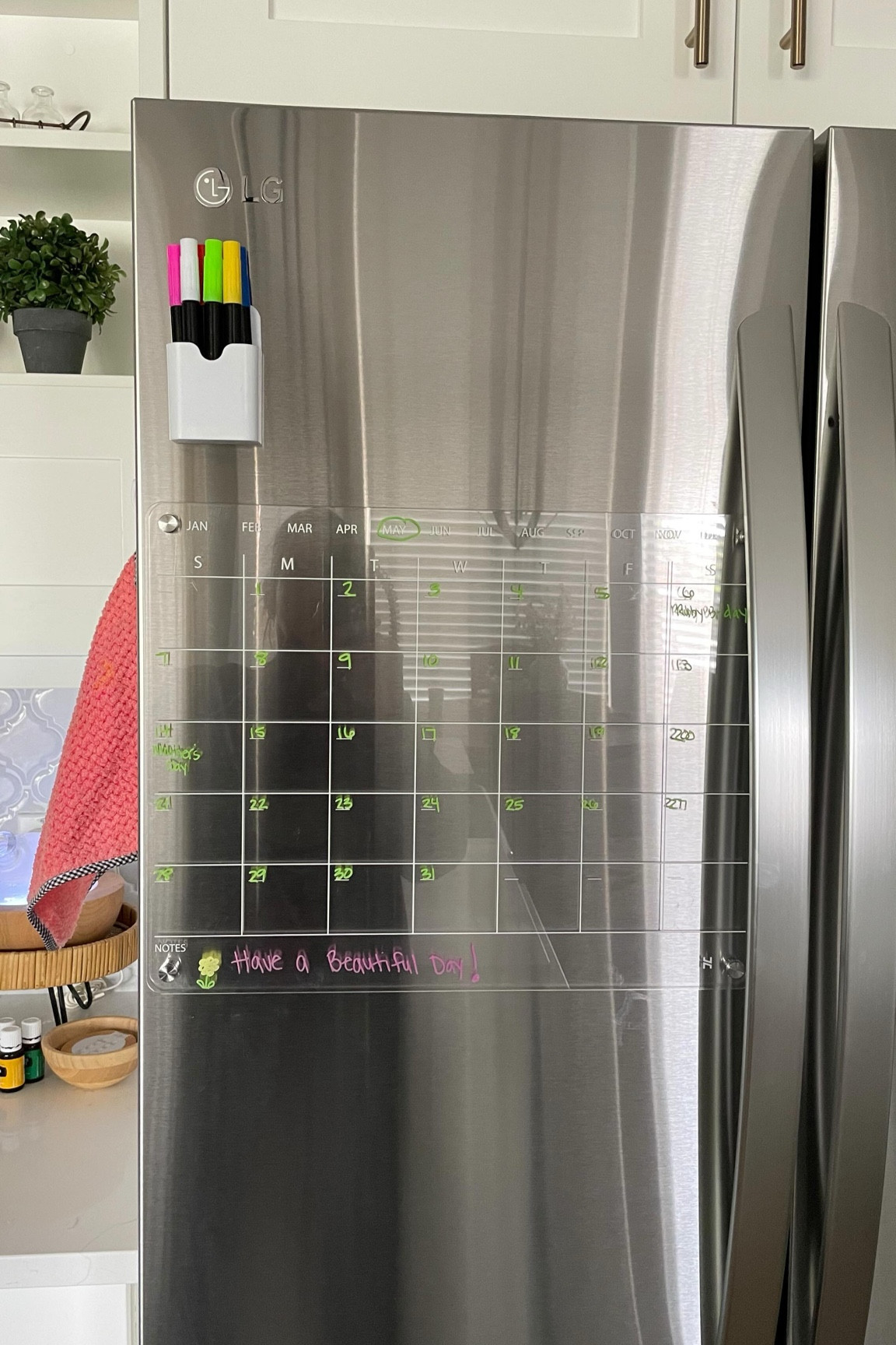 🍋 I love all the help I can get to get organized. This acrylic/magnetic calendar is the perfect addition from @homelux.theory  It is beautiful and gray quality.  Comes with markers and a microfiber cloth for easy care. ⠀
⠀
⠀
Comment calendar for link. 🔗⠀
• ⠀
• ⠀
• ⠀
• ⠀
• ⠀
• ⠀
• ⠀
• ⠀
#ourhousetoohome #kitchengoals #kitchenorganization #refridgeratorcalendar #amazonfinds #amazonhome #homeluxtheory #getorganized #homesweethome #homedesign #kitchencalendar #lgrefrigerator #makehomeyours #stayorganized 
#farmhousevibesdecormay9 #dèc🌸ràte