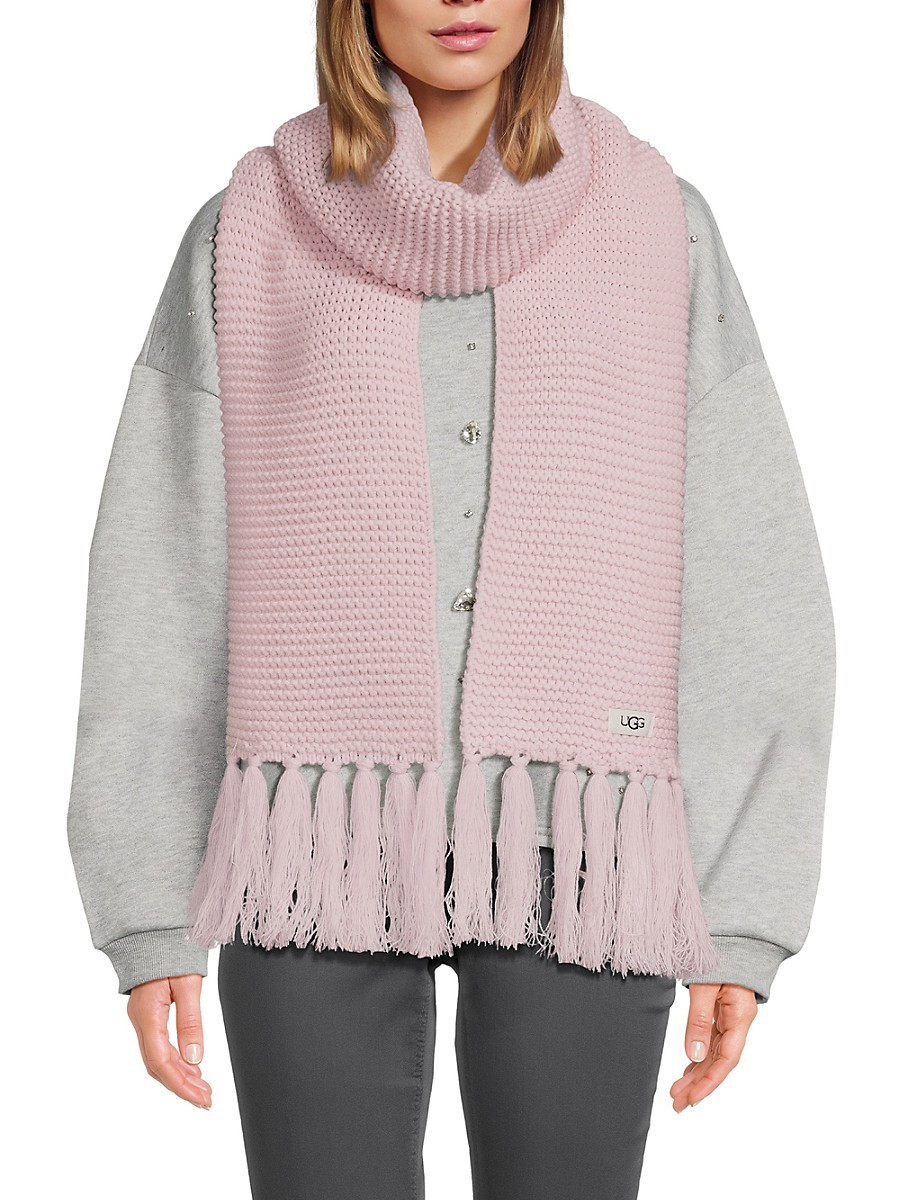 Ugg Women's Textured Wool Blend Scarf - Pink Crystal | Saks Fifth Avenue OFF 5TH