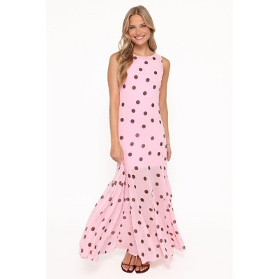 Keani Maxi Dress - Pink Polka Dot XL | Target