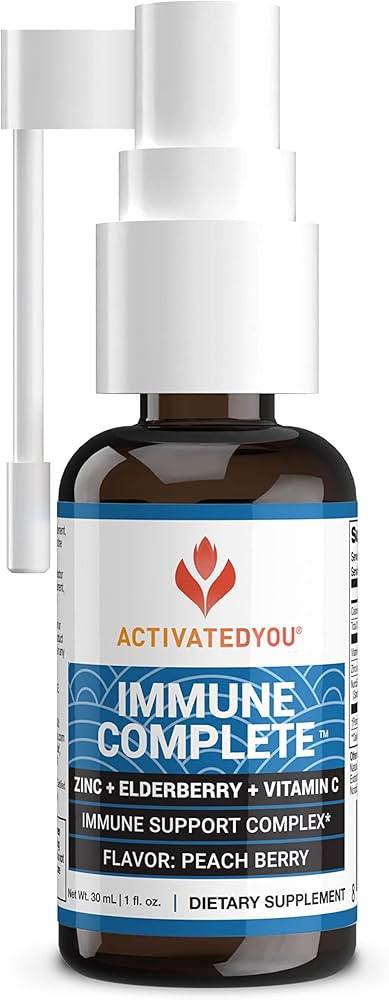 ACTIVATEDYOU Immune Complete, Daily Natural Immune Support, Throat Spray, Vitamin C, Nordic Elder... | Amazon (US)