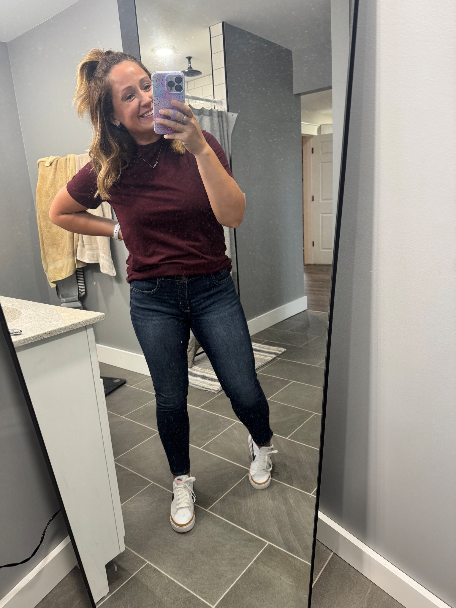 Work OOTD - I’m obsessed with these target mens tees! The fit & the price! Size down too! 

OOTD, work fit, mom life, basic tee, work outfit, casual fit, athletic mom

#LTKStyleTip #LTKWorkwear #LTKMidsize