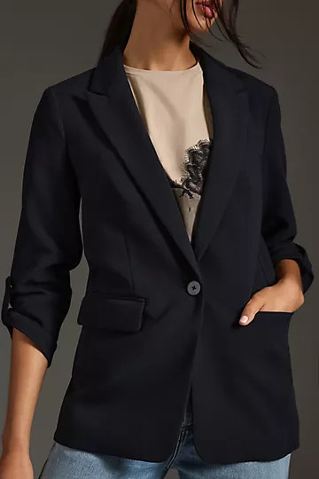 Maeve Roll-Sleeve Blazer | Anthropologie (US)