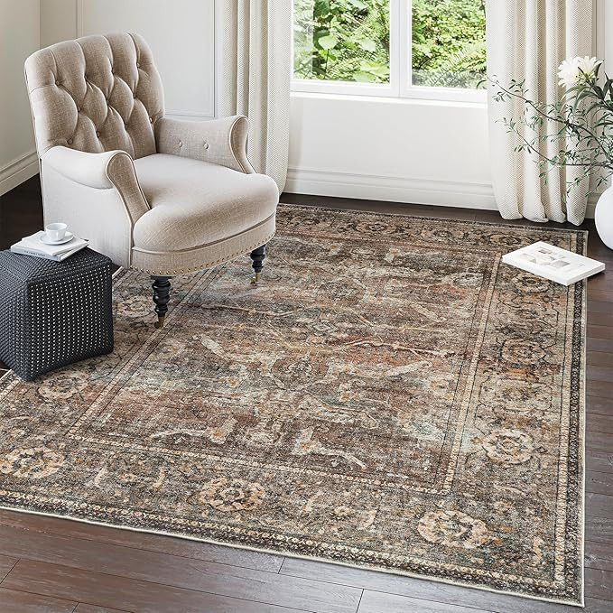 EZKLIN Area Rug - Anti Slip 6x9 Washable Rug, Machine Washable Bedroom Rug, Stain Resistant for L... | Amazon (US)